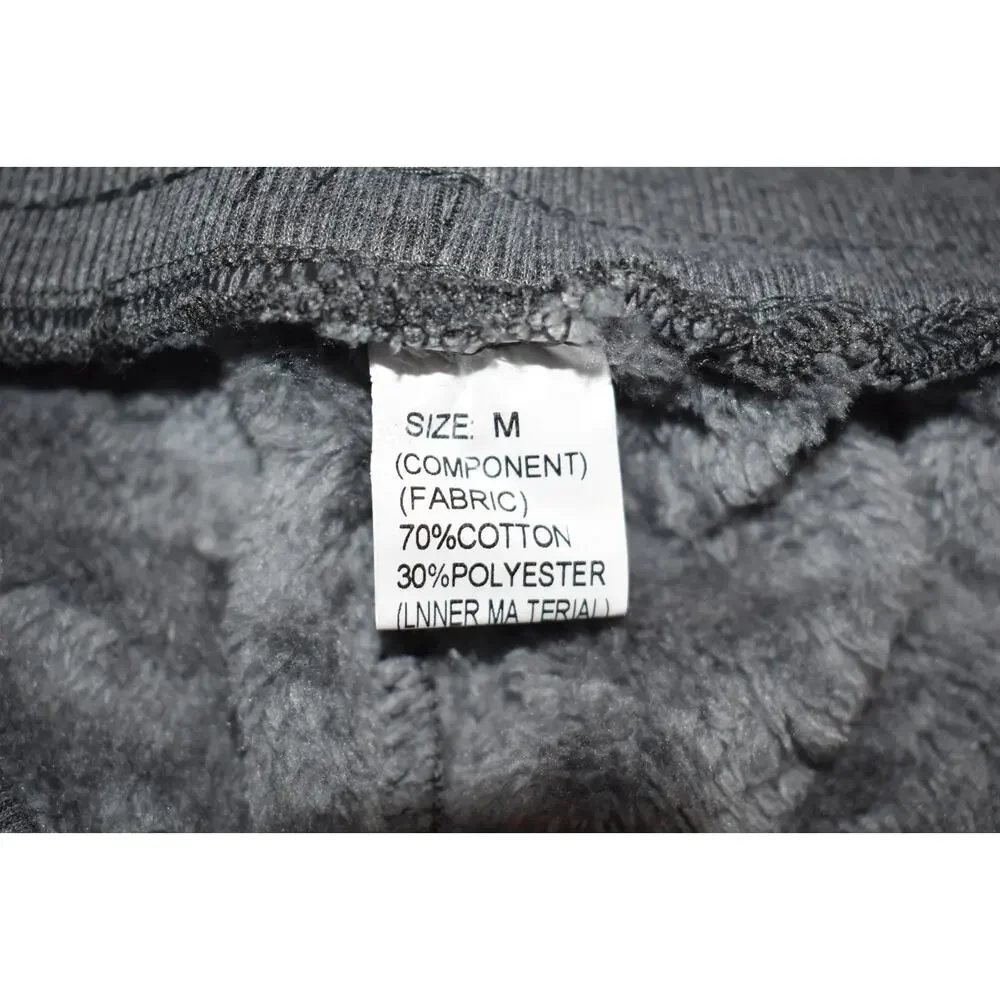 Machlab Men's Thermal Fleece Jogger Pants Sherpa Lined Sweats Gray Medium NEW